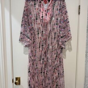 Pink Sequin Maxi Dress